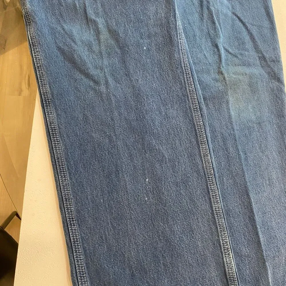 Carhartt Dungaree Fit Carpenter Jeans 38x34 Blue Workwear Utility Pants